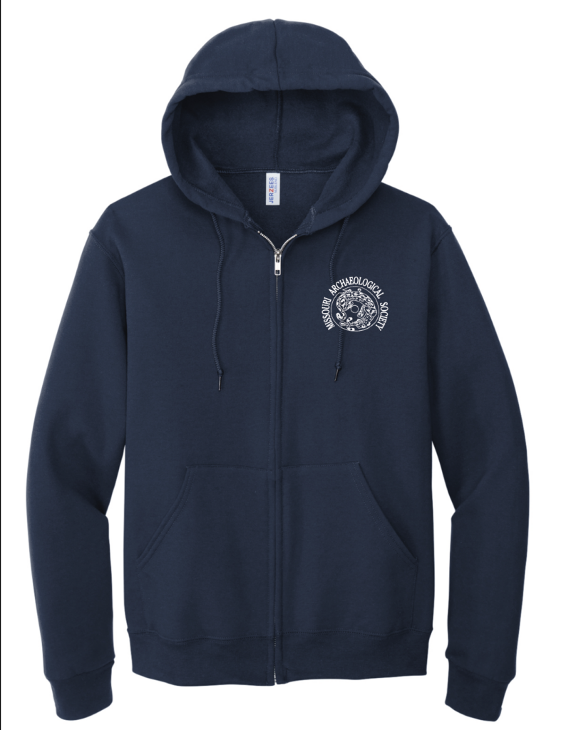 MAS Gorget Logo Zip Hoodie - The Missouri Archaeological Society